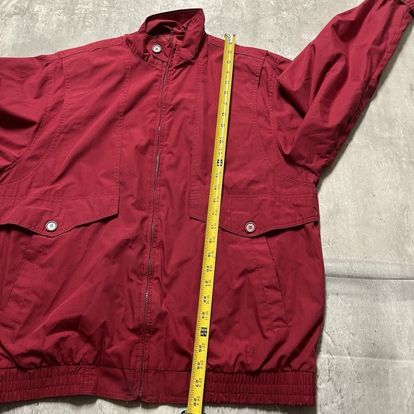 1990's Vintage Whitefish Bay Puffer Jacket Red Burgundy Fleece Lined Size Large - Picture 5 of 12
